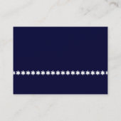 White Asterisk Line - Navy Blue Visitenkarte (Rückseite)