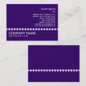 White Asterisk Line - Violet Visitenkarte (Vorne/Hinten)