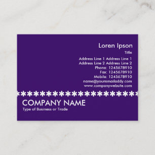 White Asterisk Line - Violet Visitenkarte