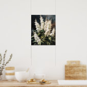White Astilbe Blume Art Print Poster (Küche)