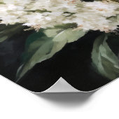 White Astilbe Blume Art Print Poster (Ecke)