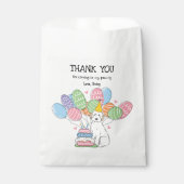 White Aussiedoodle Dog Birthday Party Danke Geschenktütchen (Vorderseite)