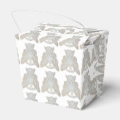 White Awareness Ribbon Angel Take Out Gefälligkeit Geschenkschachtel (Rückseite)