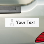 White Awareness Ribbon Autoaufkleber (Auf Auto)