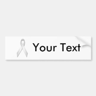 White Awareness Ribbon Autoaufkleber
