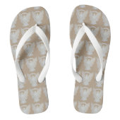 White Awareness Ribbon Engel Custom Flip Flops Badesandalen (Fußbett)