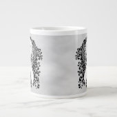 White Awareness Ribbon mit Flügeln Jumbo-Tasse (Vorderseite)