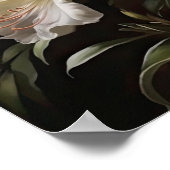 White Azalea Blume Art Print Poster (Ecke)