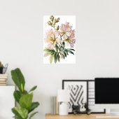 White Azalea Blume Art Print Poster (Heimbüro)