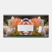 White Azalea Blume Blossom Bud Personalisiert Schreibtischunterlage (Tastatur & Maus)