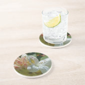 White Azalea Floral Drink Untersetzer (Seite)
