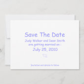 White Azalea Wedding Save the Date Personalize it Einladung (Rückseite)