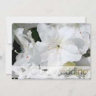 White Azalea Wedding Save the Date Personalize it Einladung