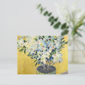 White Azaleas in a Pot - Claude Monet Postkarte (Stehend Vorderseite)