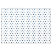 White Azure Blue Polka Dots Tischdecke (Vorderseite (Horizontal))