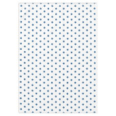 White Azure Blue Polka Dots Tischdecke (Vorderseite)