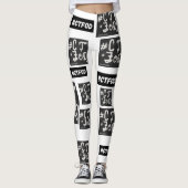 White B&W #CTFOD Zeitungsspritze Leggings (Vorderseite)