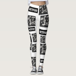 White B&W #CTFOD Zeitungsspritze Leggings