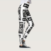 White B&W #CTFOD Zeitungsspritze Leggings (Rechts)