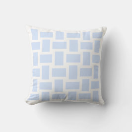 White & Baby Blue Pastell Weave Design Kissen