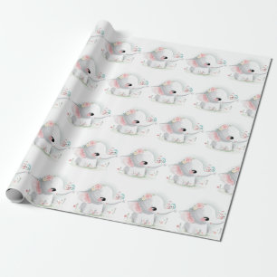 White Baby Elephant Geschenkpapier