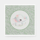 White Baby Elephant Serviette (Vorderseite)