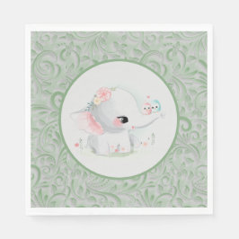 White Baby Elephant Serviette
