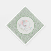 White Baby Elephant Serviette (Ecke)