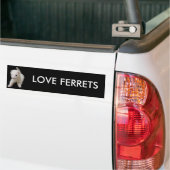 White Baby Ferret Bumper Sticker Autoaufkleber (Auf Lkw)