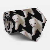 White Baby Ferret Krawatte (Gerollt)