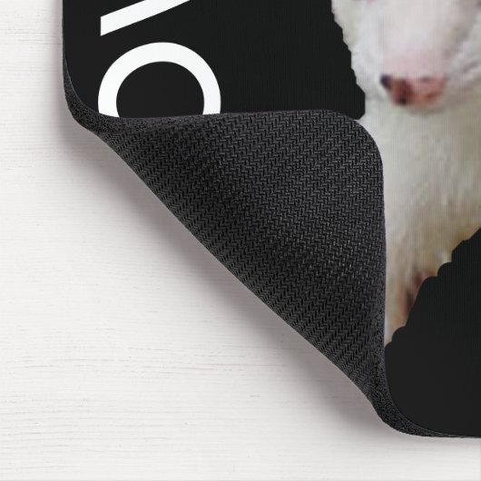 White Baby Ferret Mousepad (Ecke)