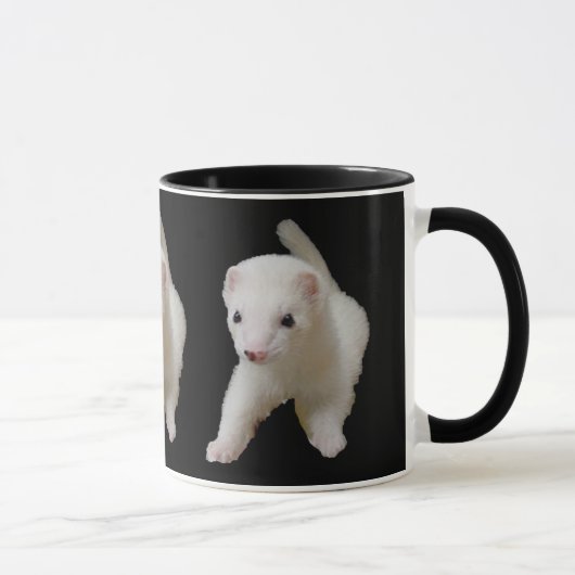 White Baby Ferret Tasse (Rechts)
