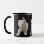 White Baby Ferret Tasse (Links)