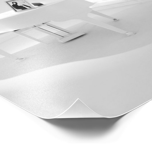 White Baby Grand Piano Fotodruck (Ecke)