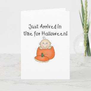 White Baby Halloween gerade angekommen Karte