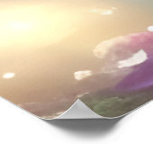 White Baby Lion Cub Fantasy Poster (Ecke)