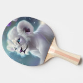 White Baby Lion Cub Fantasy Tischtennis Schläger (Seitenansicht)