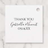 White Babys atmen Blume in Blue Jar Wedding Geschenkanhänger (Rückseite)