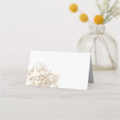 white baby's breath flowers platzkarte (Rückseite)