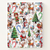 White Background Christmas Decorative Pattern Notizblock (Rückseite)