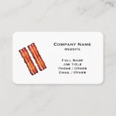 White Bacon Business Card Visitenkarte (Vorderseite)
