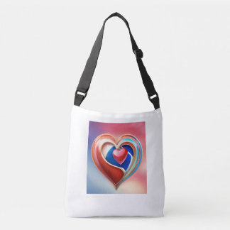 White Bag mit Red Heart Liebe Logo - Carry Liebe W Tragetaschen Mit Langen Trägern