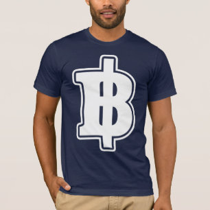 WHITE BAHT SIGN ฿ thailändischer ฿ T-Shirt