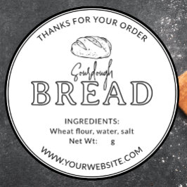White Bakery Sourdough Brot Danke Sticker