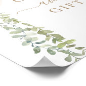 White Balloon Baby Showkarten und Geschenke Unters Poster (Ecke)