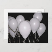 White Balloons Postkarte (Vorne/Hinten)