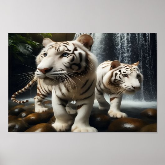 White Bangle Tigers Poster (Vorne)