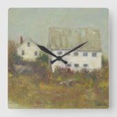 White Barn Quadratische Wanduhr (Vorderseite)