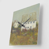 White Barn Quadratische Wanduhr (Winkel)