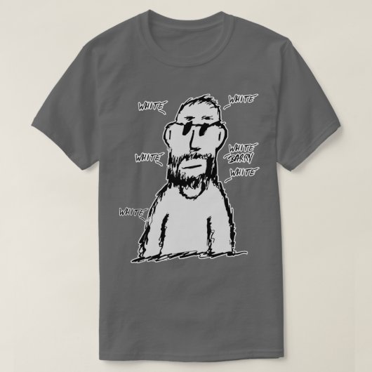 White Barry White Mann und Singer White Barry Dood T-Shirt (Design vorne)